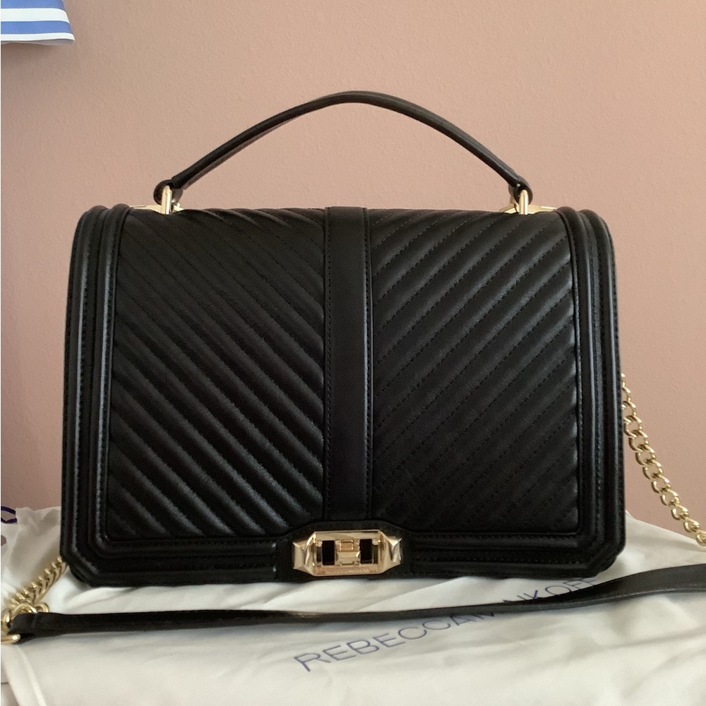 Authentic Rebecca Minkoff Quilted Jumbo Love